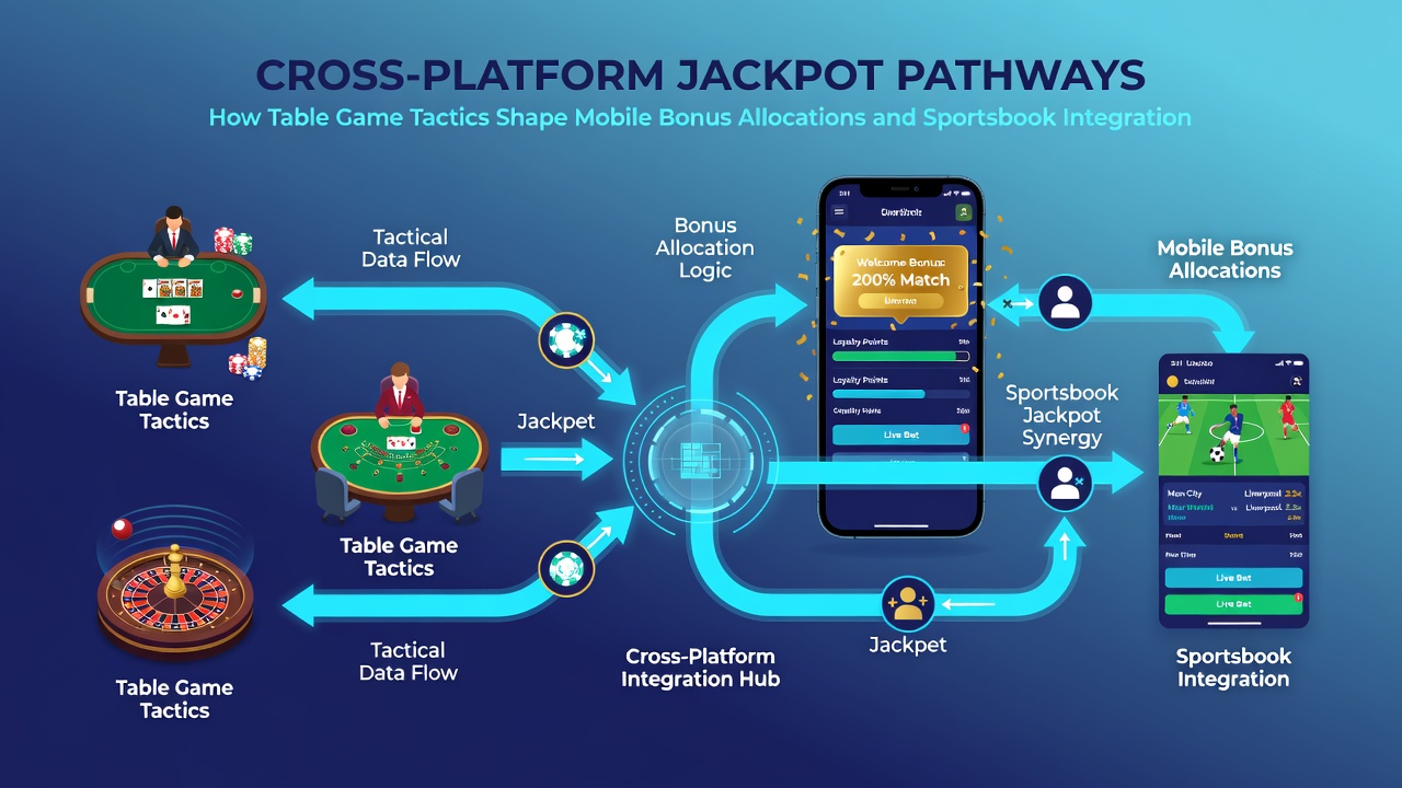 Illustration of mobile bonus allocation influenced by table game tactics and sportsbook integrations