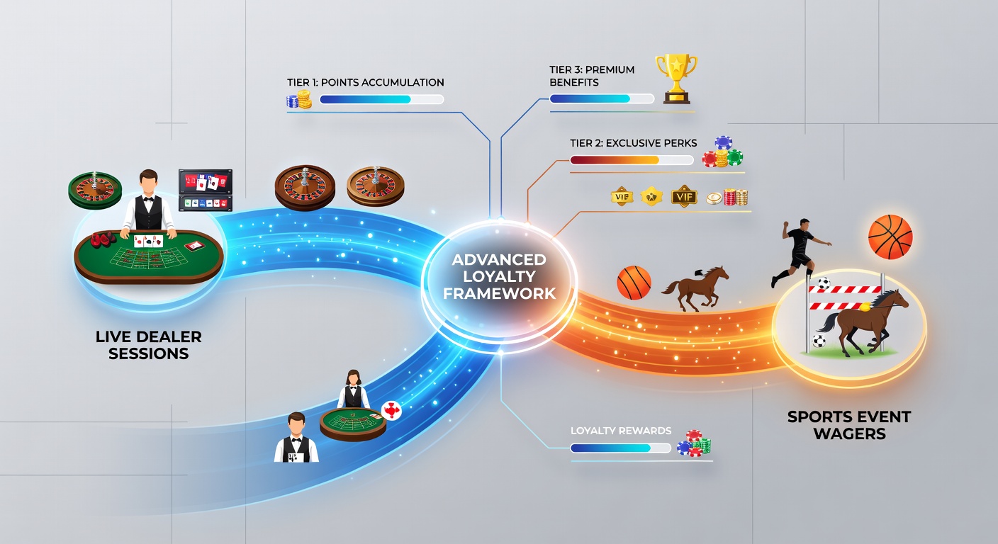 Illustration of integrated casino loyalty tracking between live dealers and sports betting