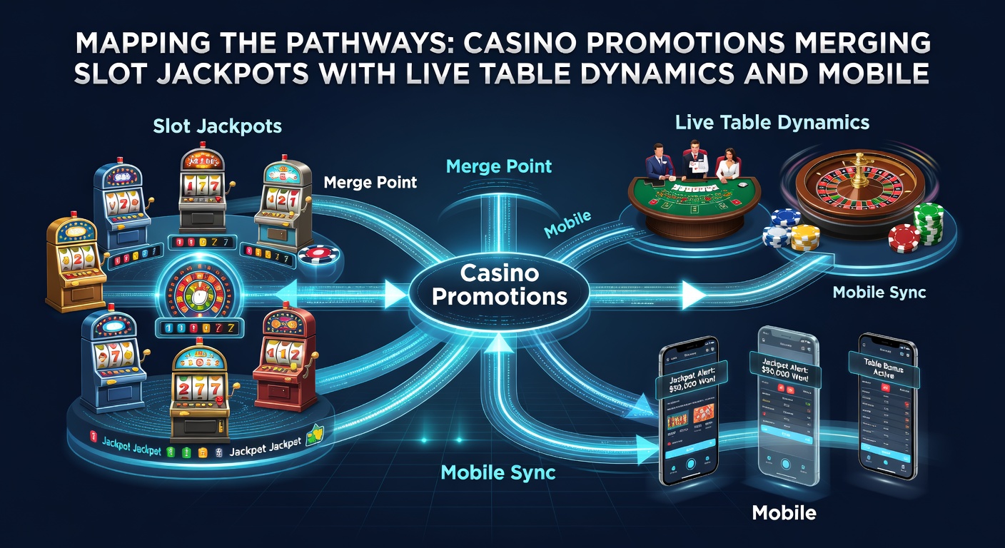 Screenshot of a mobile casino app showing VIP tier progress bar linking slot jackpots, live tables, and sports betting rewards