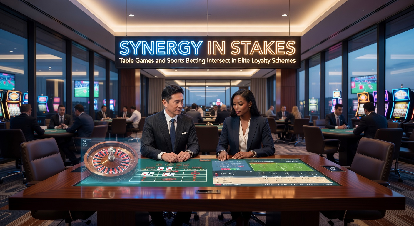 High-rollers at a casino table placing bets while checking sports odds on a shared loyalty app, illustrating the blend of table games and sports wagering in premium programs