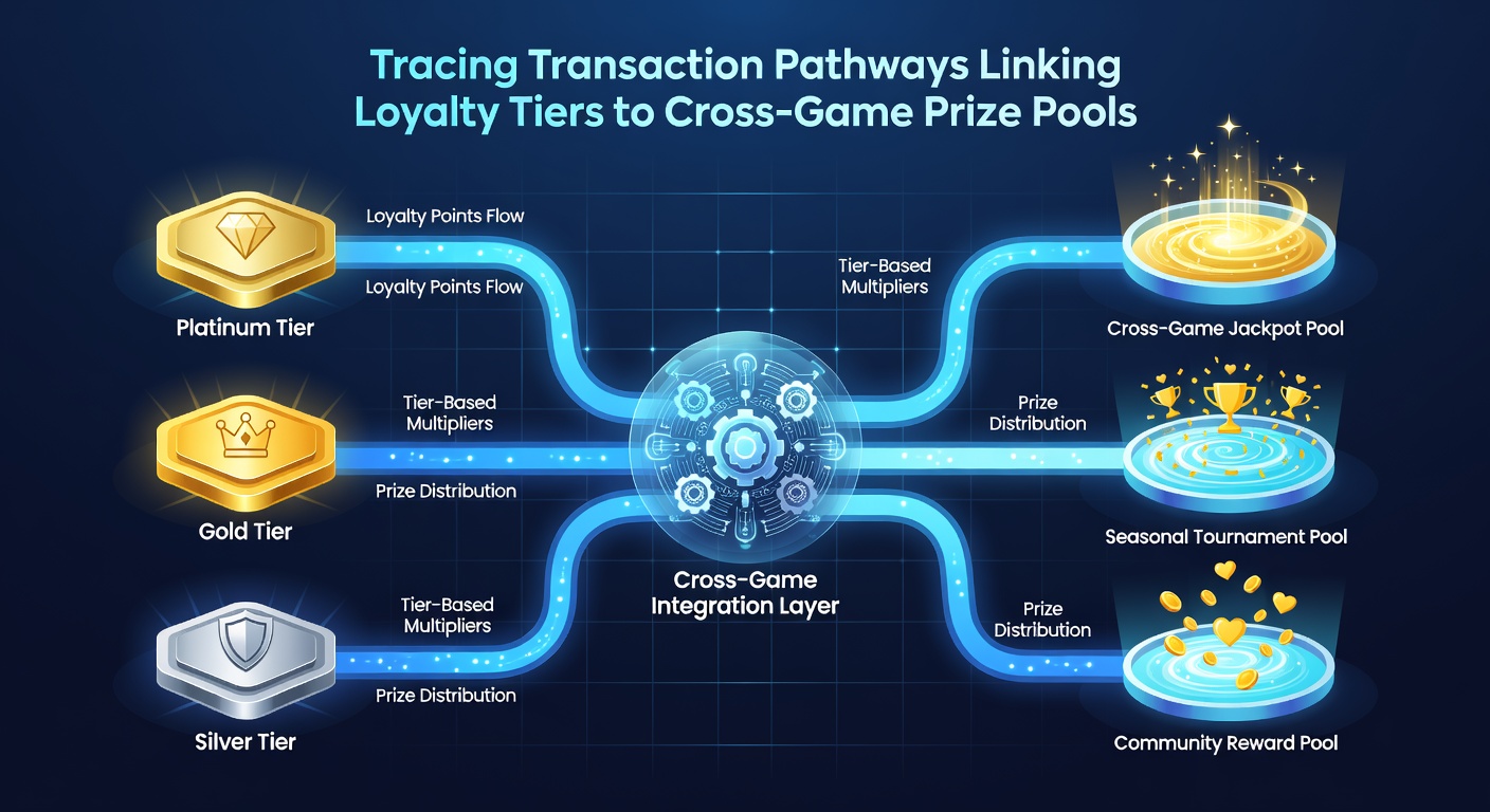 Illustration of cross-game prize pool distribution across loyalty levels and gaming formats